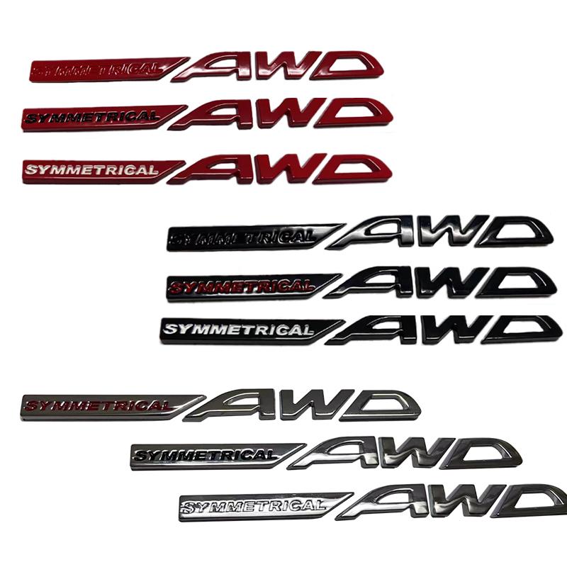 3D Car Side Metal Sticker Rear Trunk Badge Decal Decoration for Subaru SYMMETRICAL AWD Emblem XV WRX BRZ FORESTER IMPREZA LEGACY bb1
