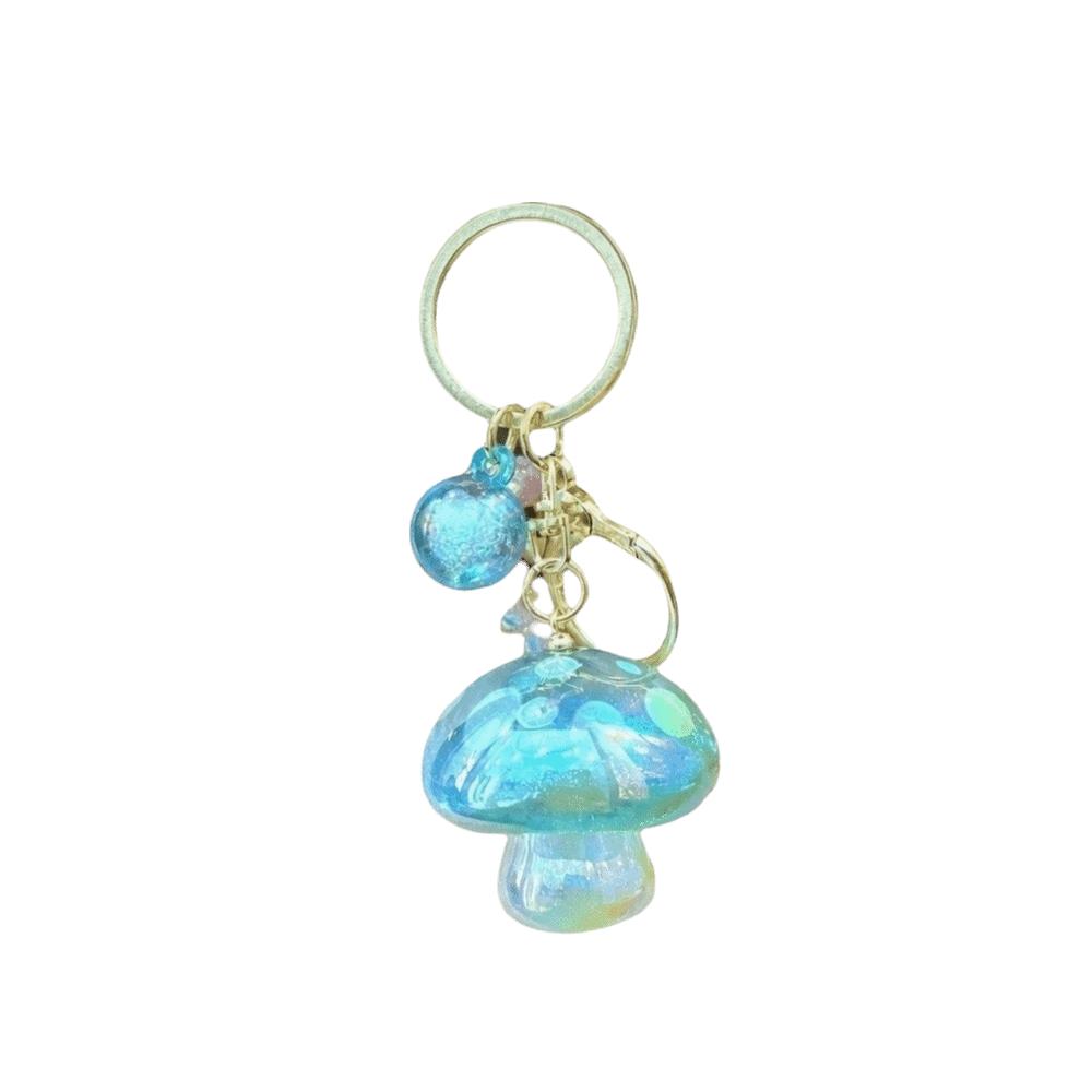 Colorful Mushroom Keychain Ornaments Bag Hanging Pendant Exquisite Mushroom Pendant Accessory зелёный