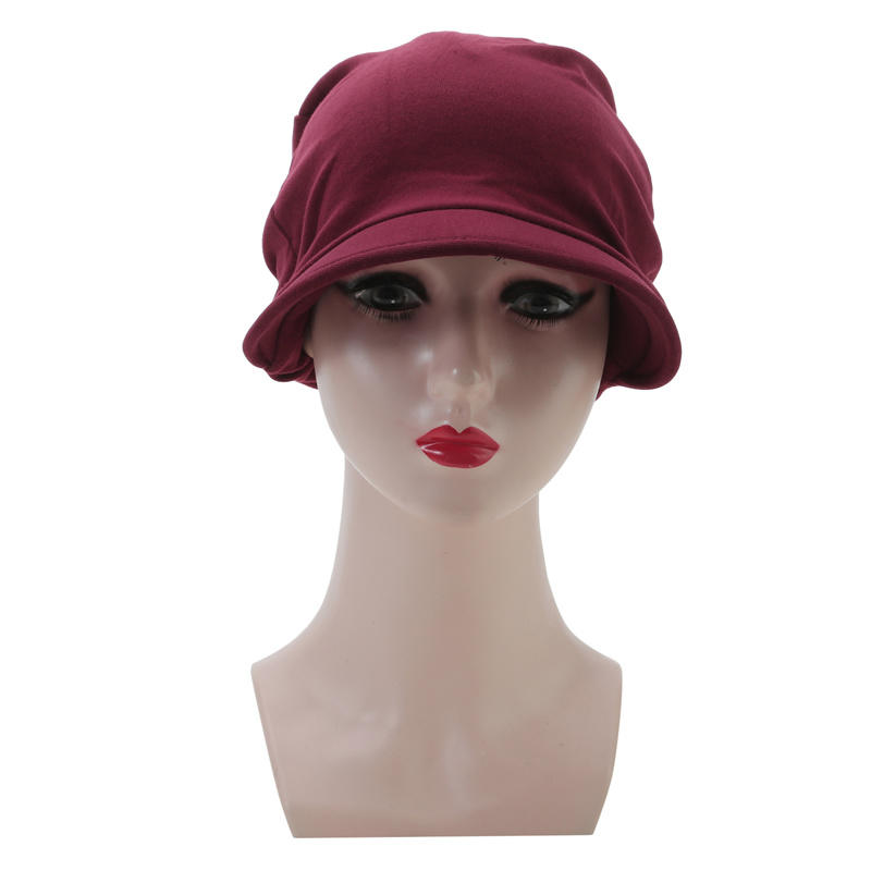 Women's Autumn Winter Beanie Hat Solid Color Outdoor Windproof Warm Thickened Hood Knitted Hat