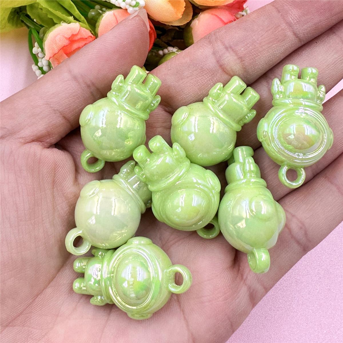 

Модные акриловые ювелирные аксессуары DIY 32 мм 7 шт. бусины астронавта кулон аксессуары зелёный