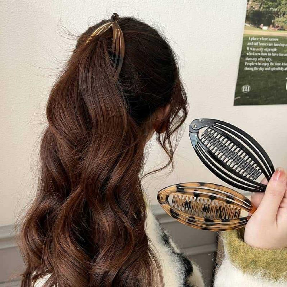 3Stk. Neu Korea Große Größe Fischspange Haar Haarnadel Top-Klammer Scheibenhaar Kunststoff Haarklammern Klemmen Damen Make-up Kopfschmuck Haaraccessoires