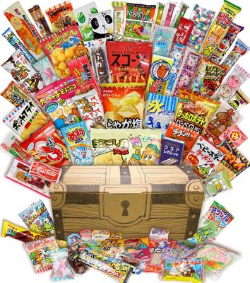 Sweets Assortment of 65 Items Set of 60 Treasure Box of On the Verge of Dagashi Assortment of Gift A Large Amount of Individually Wrapped Items That