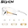 SCVCN Photochrome Sonnenbrille für Herren Radsportbrille MTB Fahrrad Sonnenbrille Sportbrille Laufbrille Fahrrad UV400 Damen