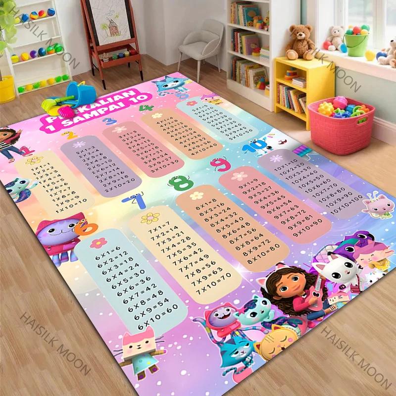 1PC Tabel Perkalian Print Carpet for Living Room Bedroom Bedside Floor Mat Cloakroom Child Playing Mat Area Rug Luxury Gift