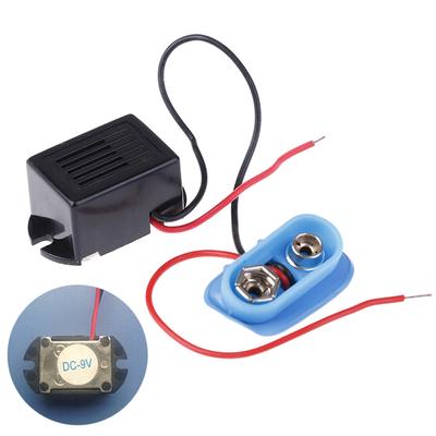 Mekanik Buzzer 9V Kablolu Titreşimli Buzzer 22X16X14Mm Pil Tutucu ile