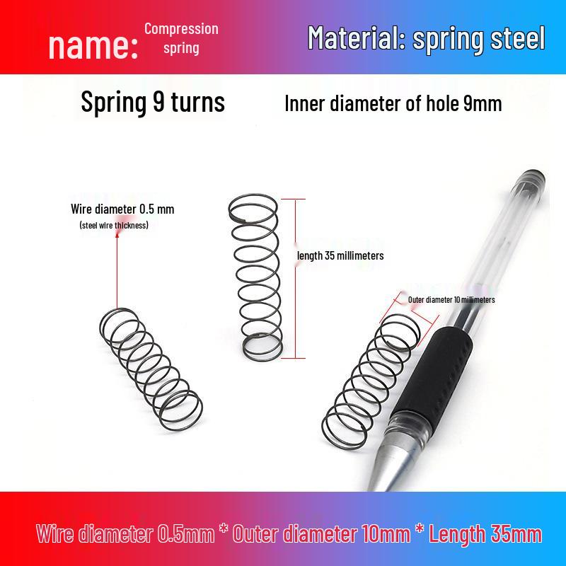 0.5mm Diameter Spring Steel Compression Spring for Precision Experiments and Miniature Helmet