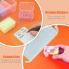 Small Parts Storage Box with 12 Clear Compartments PP Plastic Lidded Organizers Case for Beads Earrings Nail Rhinestones Craft and Desk Accessories