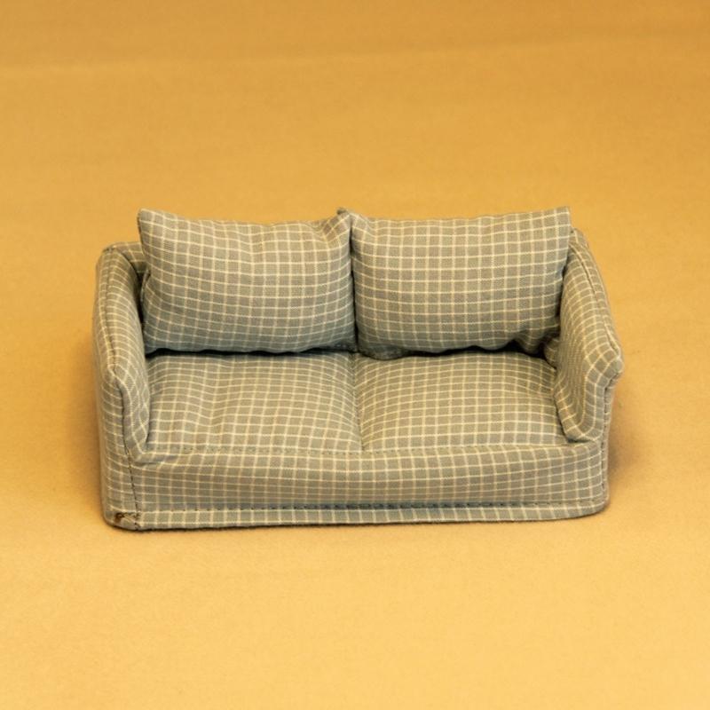 Smooth cotton Tiny Sofa Model For 1 12 Model house Displays Detachable For Realistic Home Trim