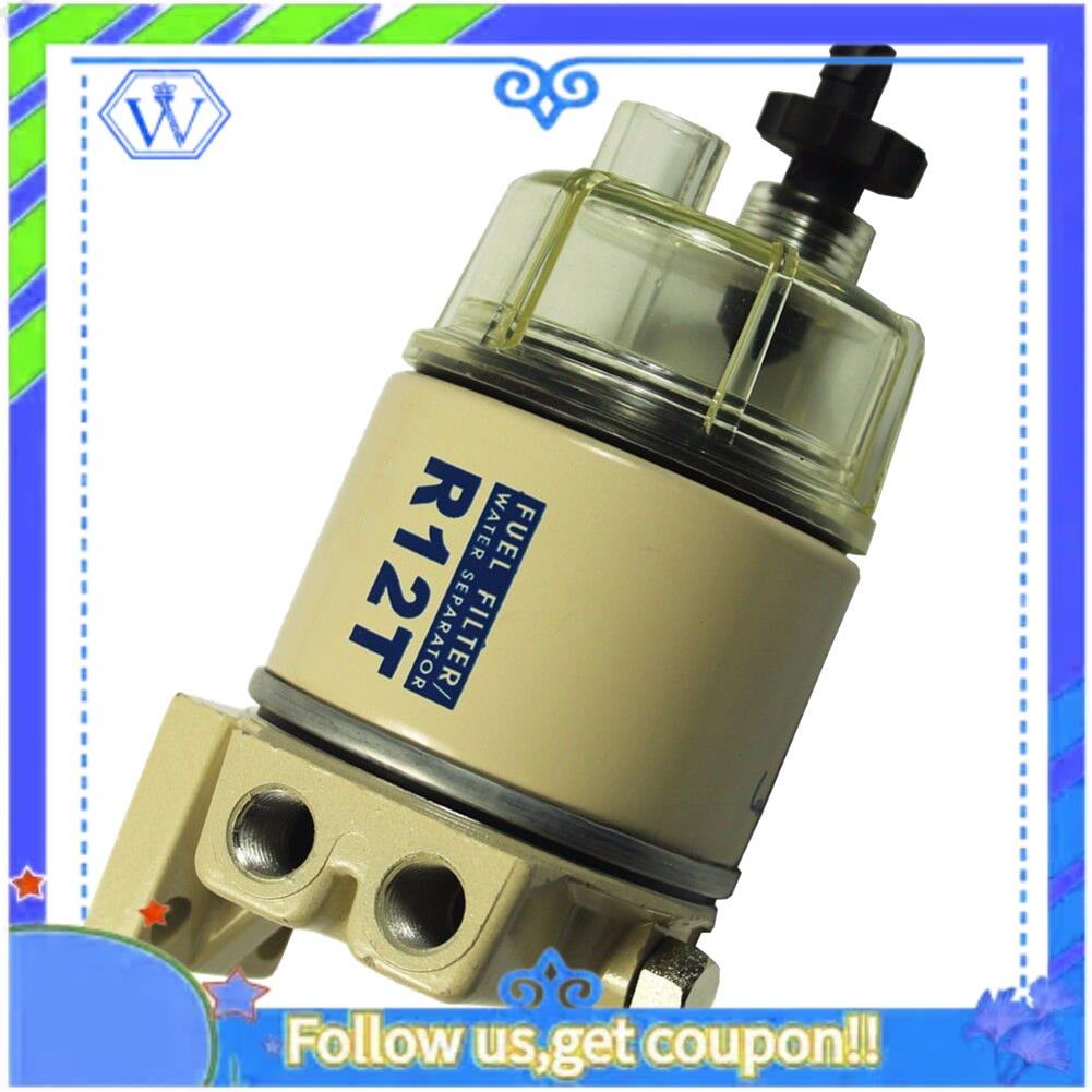M46K-1 Piece R12T Boat For -Marine Spin-On Fuel Filter / Water Separator New 120At ABS белый