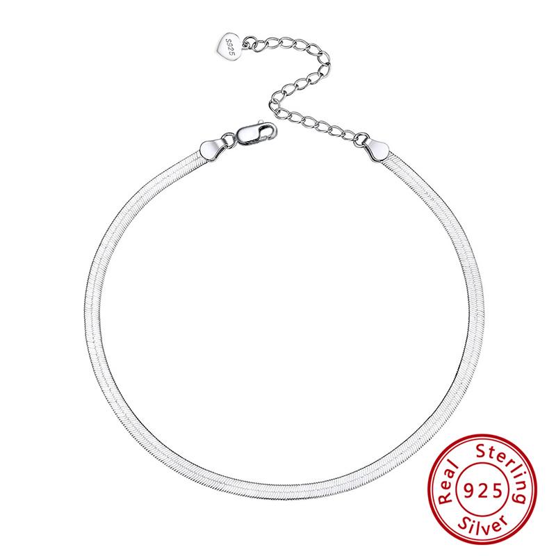 SA RINNTIN Fashion Jewelry 925 Sterling Silver Anklet Foot Chain Jewelry for Women 14K Gold Plated Chain Anklets