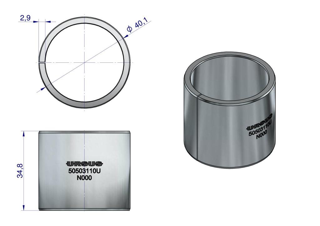 Connecting rod bushing 950311 (nominal) N-0.00 C-360 / Zetor ORIGINAL URSUS