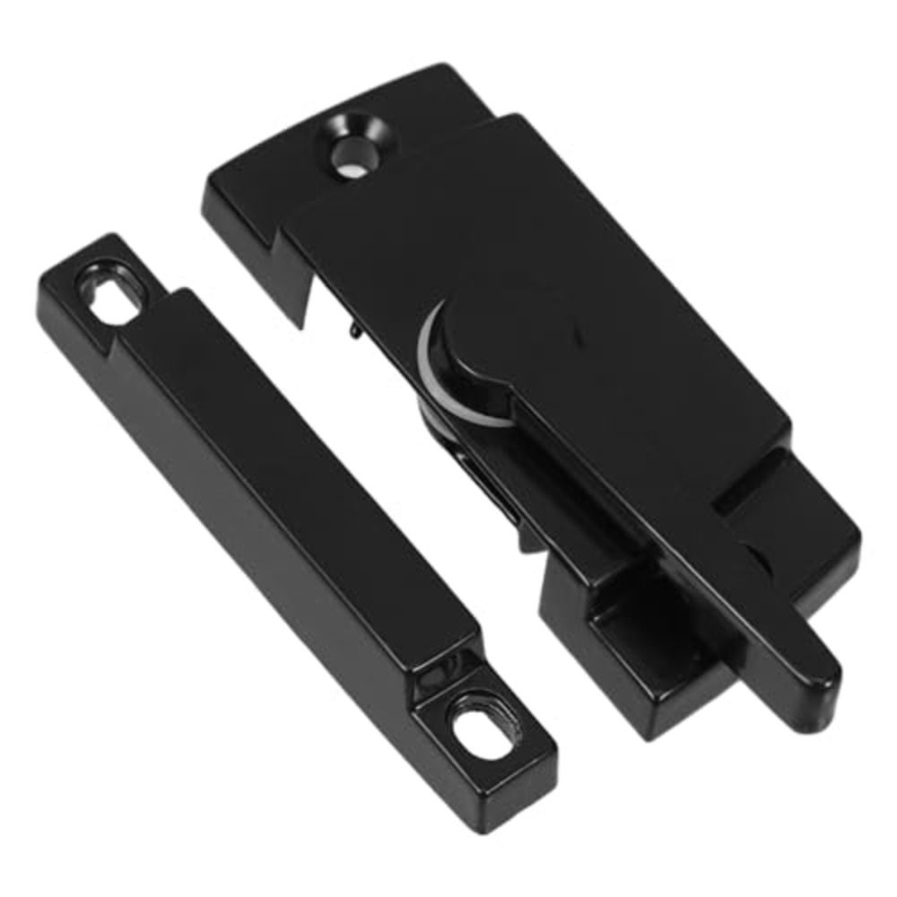 Black Color Sliding Window Sash Locks Mounting Base Crescent Design Security Sash Locks Wear Resistant Anti-Rust Cam Lock
