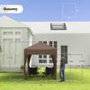 2x2m Pop-Up Gazebo, with Curtain Walls and Windows, Coffee