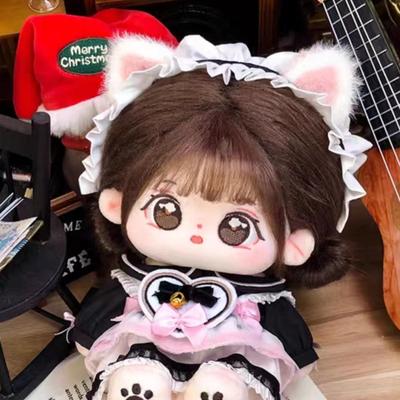 Poupée en coton de 20 cm, fille caramel, humanoïde, corps en peluche, corps normal de 20 cm, vêtements portables, bricolage, cadeaux