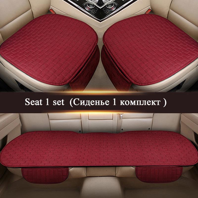 Car Flax Seat Cushion Protector Pad Car Seat Cover Front/Rear Seat Cover Automobile Cushion Pad Mat Backrest Auto Accessori