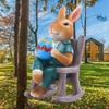 Festival Easter Bunny Statues Cute Rabbit Desktop Decor  Home Office Courtyard