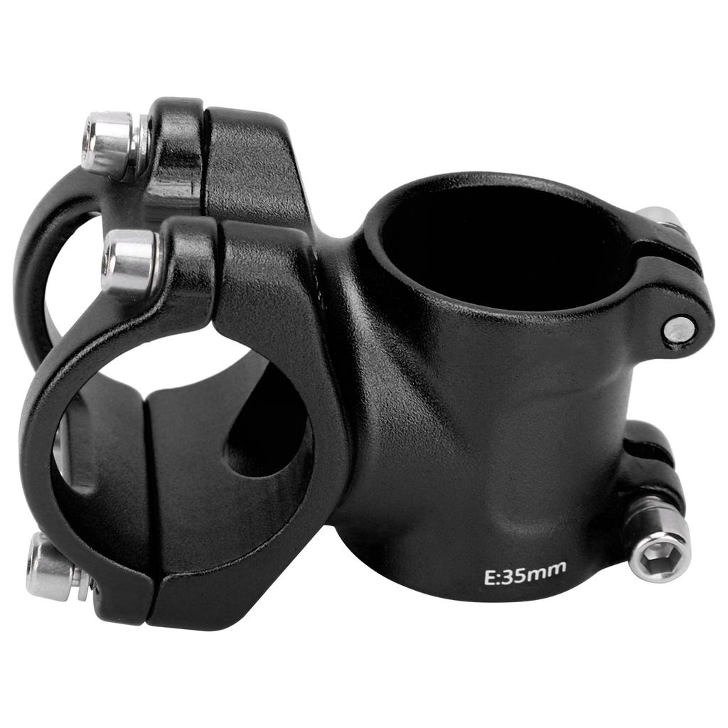 LUNJE 31.8x35mm Bike Handlebar Short Stem Riser Aluminum Alloy   Hollow Stem