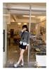 2025 Autumn/Winter Women's Slim Fit Twist Knit Grey Cotton Sweater Top
