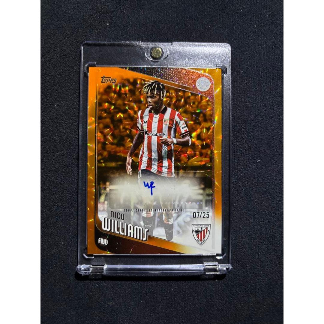 Used Topps Japan edition Nico Williams autograph card