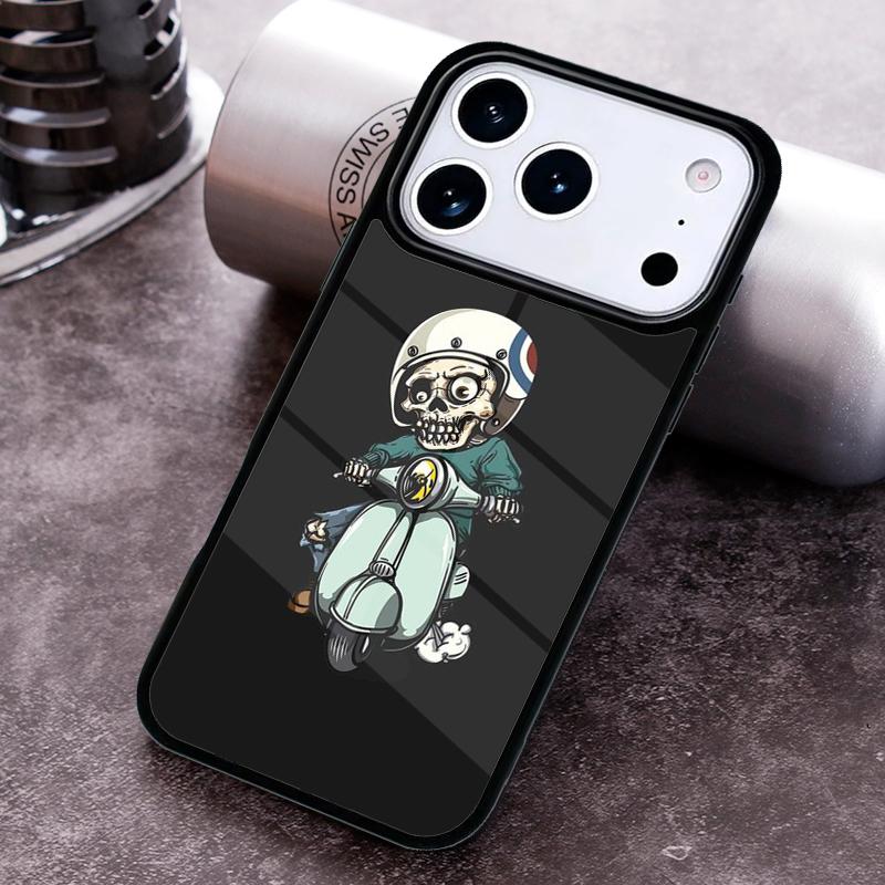 Funny Skull Phone Case for iPhone 17 16 15 Pro Max Air 14 13 12 11 Plus Shockproof Cover