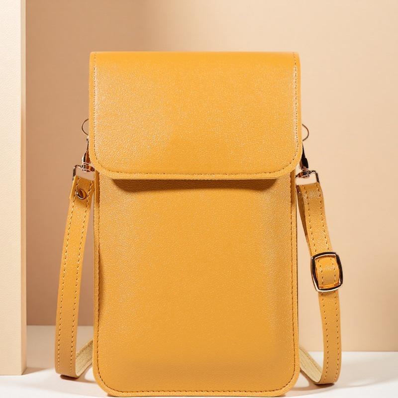 Damen Touchscreen PU-Leder Crossbody Handytasche - Klein, Einfach, Vertikaler Stil für den Sommer