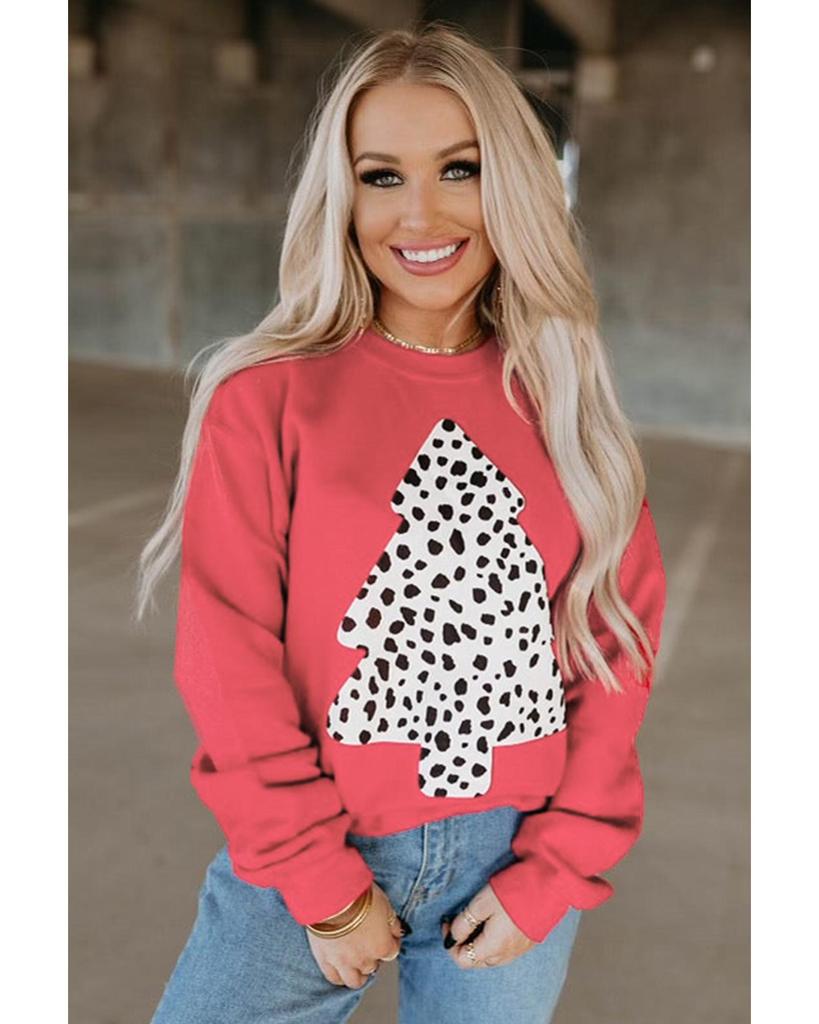 Azura Exchange Leopard Print Pullover Sweatshirt
