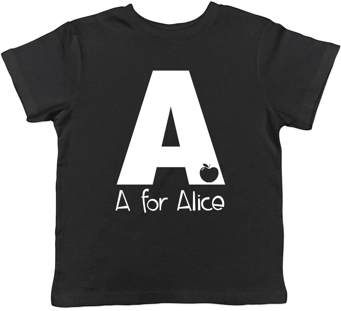 Personalised Alphabet with Picture - A Childrens Kids T-Shirt Boys Girls 100