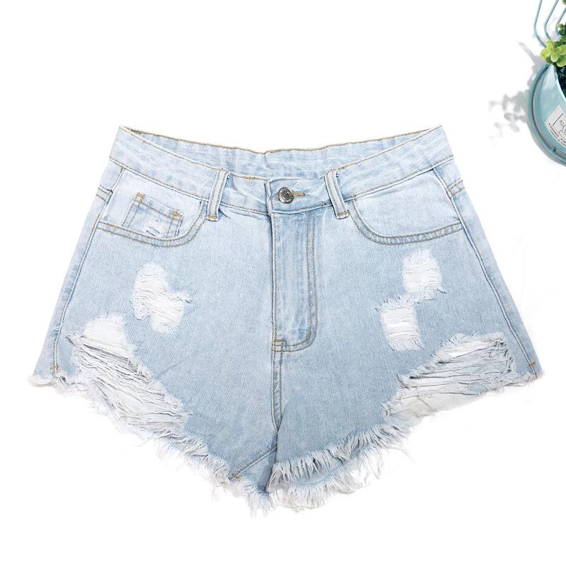 American Retro Women's Sexy Ripped Denim Shorts