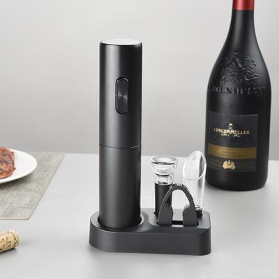 Elektrisches Flaschenöffner-Set geeignet für AA-Batterien mit Basis, Weinausgießer, Dekantierer, Folienschneider