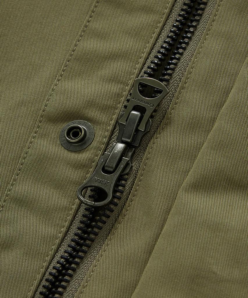 COVERNAT Corduroy Collar Contrast Jacket Light Khaki