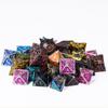 7ks/Sada Velkoobchodní Kovové Pevné Kostky DND Náhodná Barva D4 D6 D8 D10 D% D12 D20 Polyedrické Kostky pro D&D Pathfinder RPG Stolní Hry