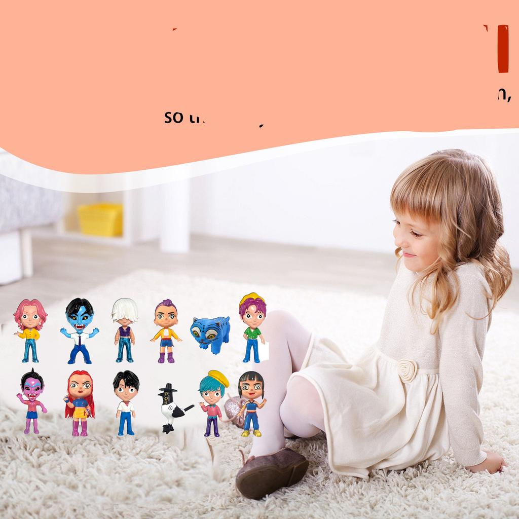 12pcs 3D Celebrity- Action Figure Game Peripheral Doll Model Ornaments
