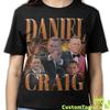 DANIEL CRAIG SHIRT, Daniel Craig Vintage T-Shirt, Daniel Wroughton Craig Retro 90s Bootleg Homage Merch, Daniel Craig 80s Rap Tees Fans Gift