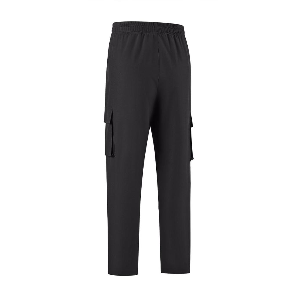 Men’s Relaxed Fit Cargo Pants with Elastic Waistband and Drawstring Multiple Pockets Straight Leg Design for Everyday Wear