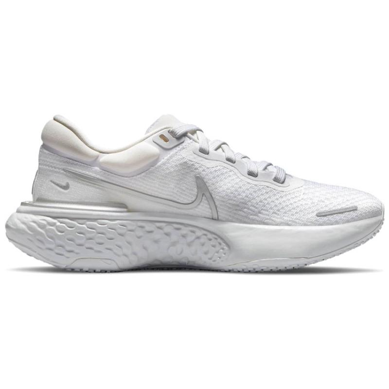 Nike ZoomX Invincible Run Flyknit White Metallic Silver Women's Sneakers casual CT2229-101