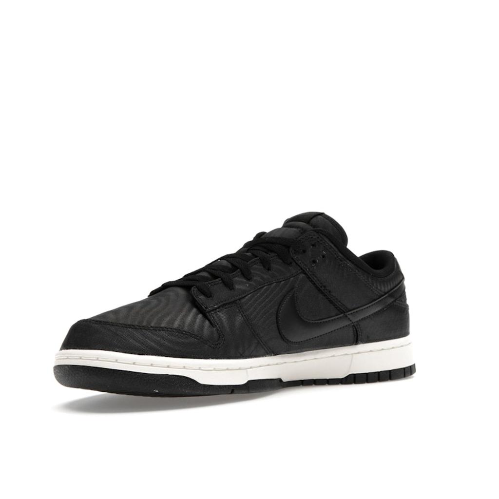 Nike Dunk Low Czarne Płócienne Sneakersy Unisex Białe DV7211-001