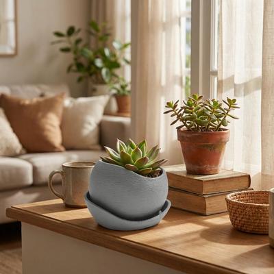 With Drainage Holes Irregular Flower Pot Plastic Growing Pots Creative Planter  Outdoor Gardening