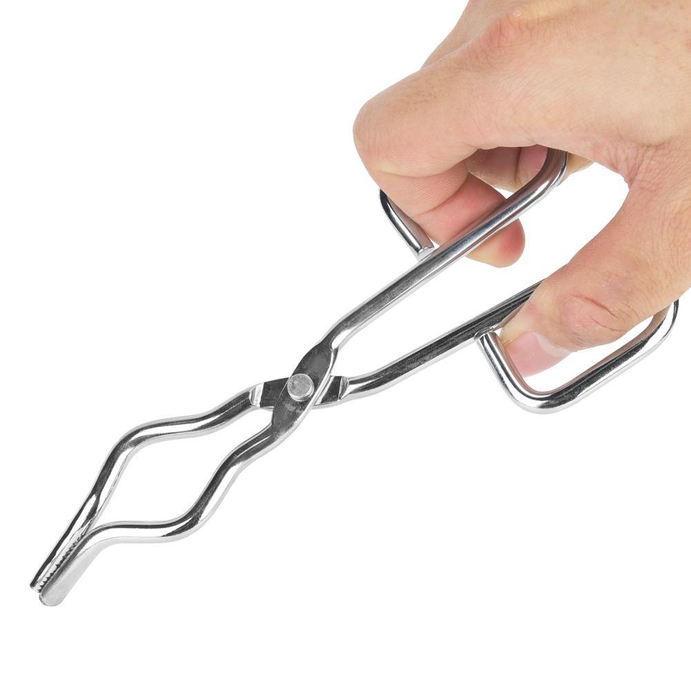 Stainless Steel Crucible Forceps Clamp Beaker Holder Pliers with Aircraft Class Rivet