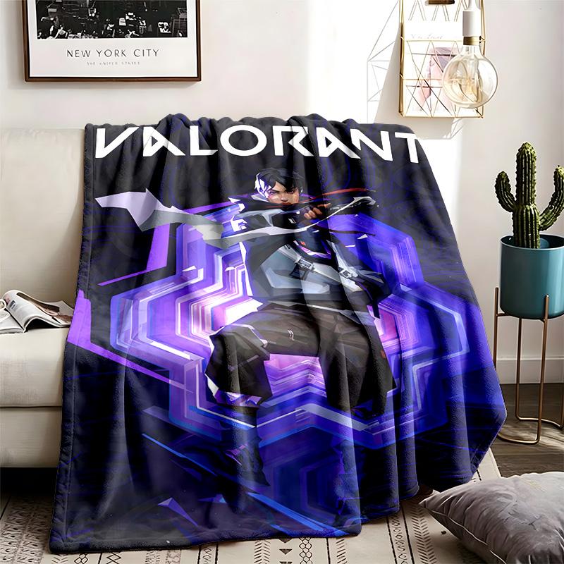 VALORANT Theme Blanket Suitable For The Sofa Camping And Travel Made Of Soft Flannel Material An Ideal Gift For Occasions Such As Birthday