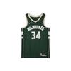 New Nike Nba Antetokounmpo Milwaukee Bucks Dri FIT Icon Edition Jersey Hunter Green/Light Golden/Cloud White CW3672-329