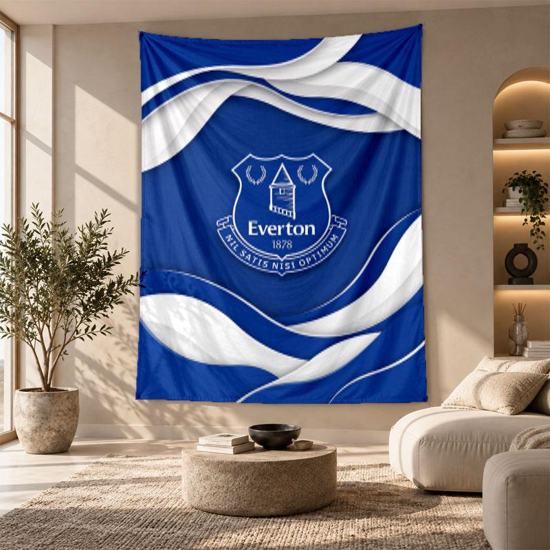 Tapeçaria Decorativa, Arte de Parede Impressa do Everton Football, Pendurado de Parede Leve Para Fundo de Quarto
