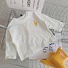 Children's Cartoon Cotton Long-Sleeve T-Shirt, Spring/Autumn 2024, Unisex Casual Korean Style Round Neck Base Shirt