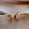 Xiaomi Huitan Women Stud Earring Inlaid Sparkling Cubic Zirconia Luxury Accessories for Wedding Party Versatile Charming Lady Jewelry