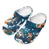 Printed EVA Garden Clogs Unisex Lightweight Breathable Slip On Shoes Beach Pool Bathroom Home Casual Wear Indoor Outdoor Wear