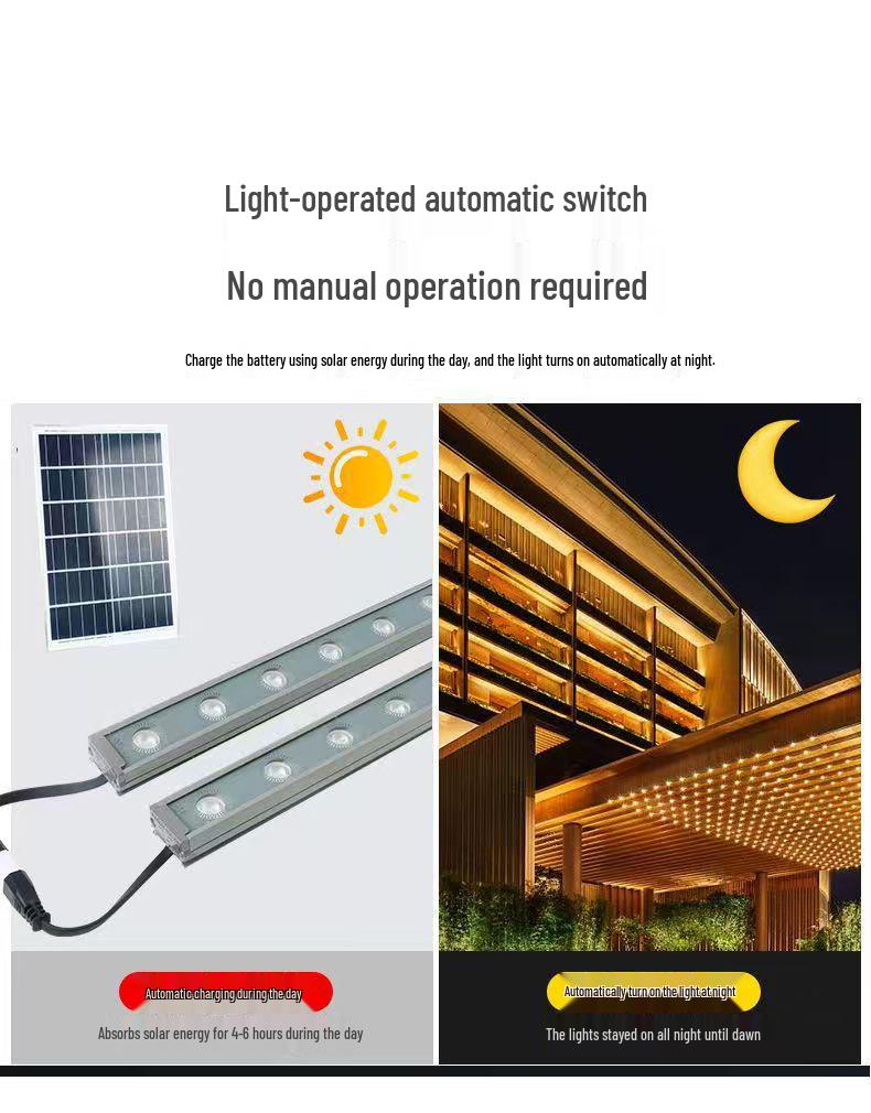Outdoor Solar LED Wall Washer Lights for Villas and Buildings
