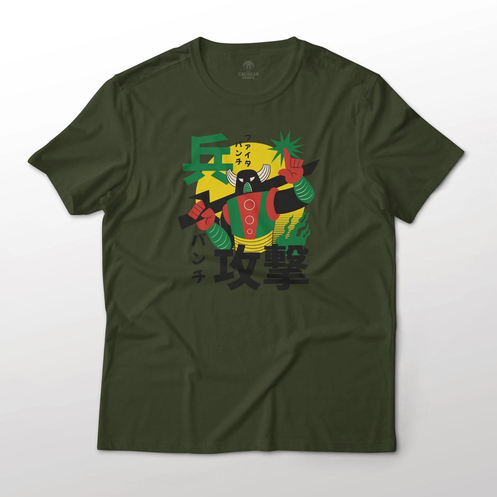 Japanese Retro Style Robot Anime Villain Graphic T-T-Shirt Unisex 100% Cotton Tee 3XL