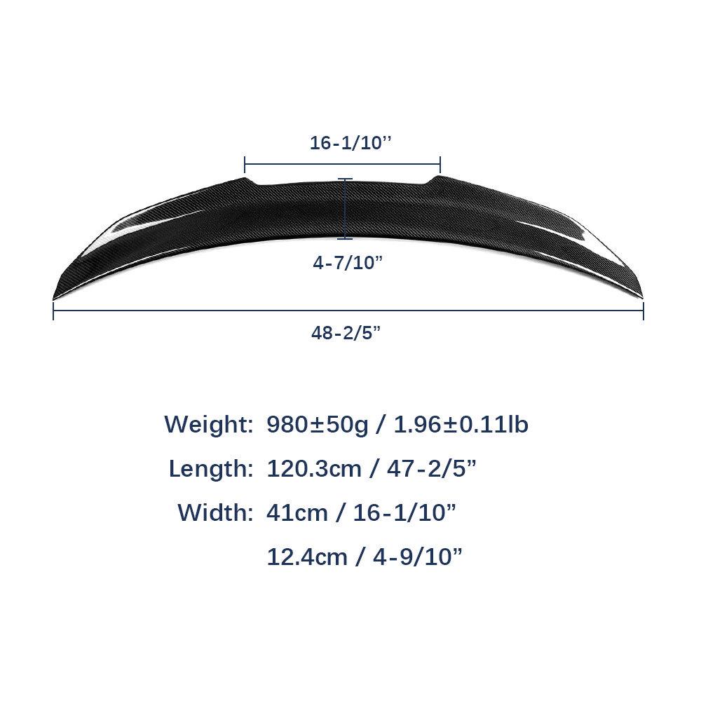 BMW 3 Series E90 Carbon Fiber PSM Style Rear Spoiler Tail Wing