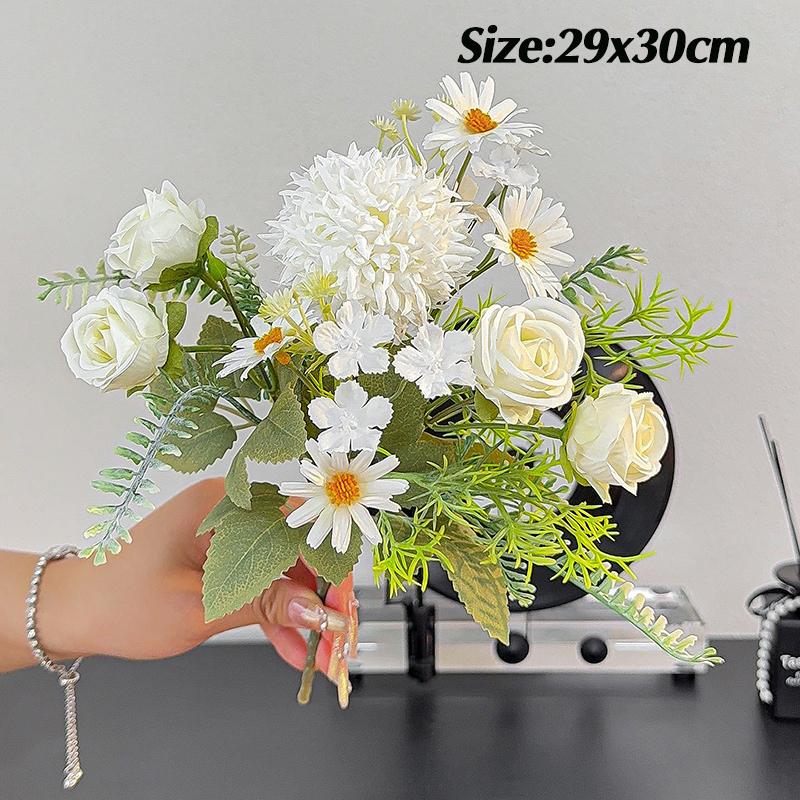 

Artificial Flower Bunch Fake Plant Decorations Artificial Flower for Vases Decoration Home Table Ornament Wedding Flower Decor