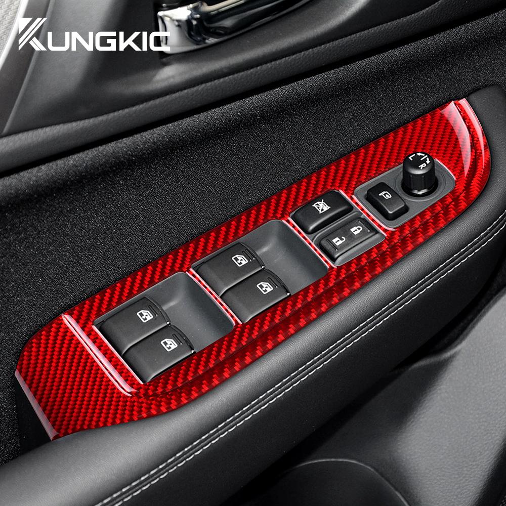 Real Soft Carbon Fiber Sticker For Subaru Legacy Outback 2015 2016 2017 2018 2019 LHD RHD Car Door Window Panel Accessories