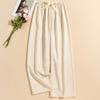 Women's Striped Pajama Pants - Summer Bubble Stripe, Slim, High Waist, Plus Size, Loose, Long Pants for Indoor/Outdoor Wear.